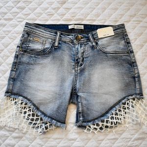 NWT AQ Jeans Distressed Denim Shorts Size 5/6